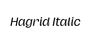 Hagrid Italic Font