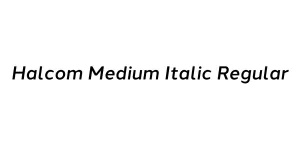 Halcom Medium Italic Regular Font