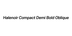 Halenoir Compact Demi Bold Oblique Font