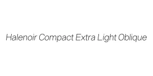 Halenoir Compact Extra Light Oblique Font