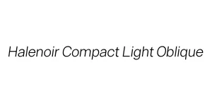 Halenoir Compact Light Oblique Font