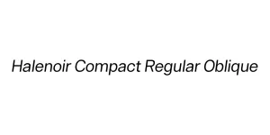 Halenoir Compact Regular Oblique Font