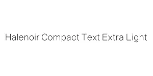 Halenoir Compact Text Extra Light Font