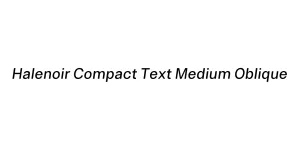 Halenoir Compact Text Medium Oblique Font
