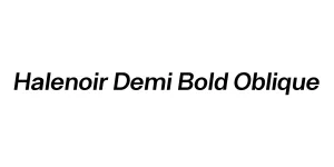 Halenoir Demi Bold Oblique Font