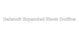 Halenoir Expanded Black Outline Font