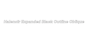Halenoir Expanded Black Outline Oblique Font