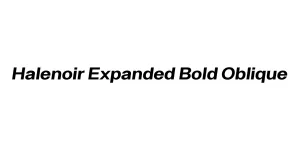 Halenoir Expanded Bold Oblique Font