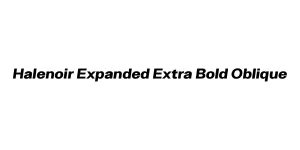 Halenoir Expanded Extra Bold Oblique Font