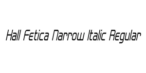 Hall Fetica Narrow Italic Regular Font