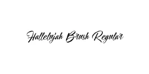 Hallelujah Brush Regular Font