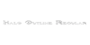 Halo Outline Regular Font