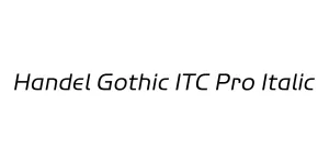 Handel Gothic ITC Pro Italic Font