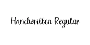 Handwritten Regular Font
