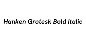 Hanken Grotesk Bold Italic Font