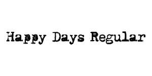 Happy Days Regular Font