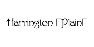Harrington (Plain) Font
