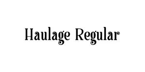 Haulage Regular Font
