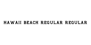 Hawaii Beach Regular Regular Font