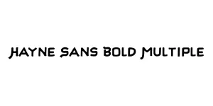 Hayne Sans Bold Multiple Font