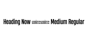 Heading Now 45 Medium Regular Font