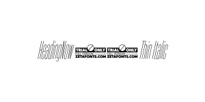 HeadingNow 01 Thin Italic Font
