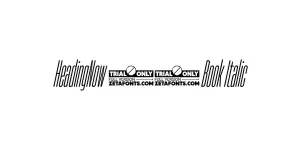 HeadingNow 03 Book Italic Font