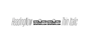 HeadingNow 11 Thin Italic Font