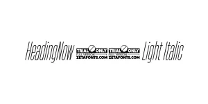 HeadingNow 12 Light Italic Font