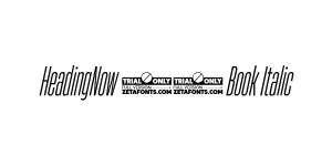 HeadingNow 13 Book Italic Font