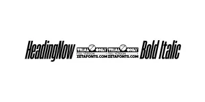 HeadingNow 14 Bold Italic Font