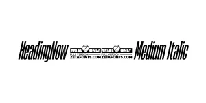 HeadingNow 15 Medium Italic Font