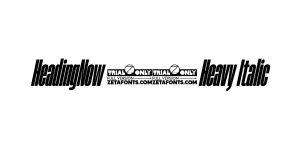 HeadingNow 18 Heavy Italic Font