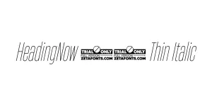 HeadingNow 21 Thin Italic Font