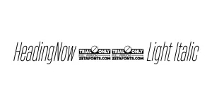 HeadingNow 22 Light Italic Font