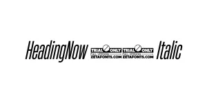 HeadingNow 24 Italic Font