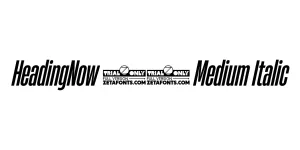 HeadingNow 25 Medium Italic Font
