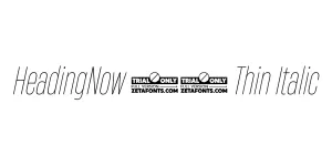 HeadingNow 31 Thin Italic Font