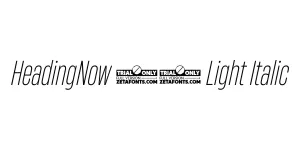 HeadingNow 32 Light Italic Font