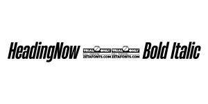 HeadingNow 34 Bold Italic Font