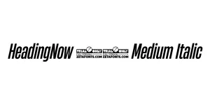 HeadingNow 35 Medium Italic Font