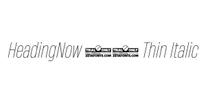 HeadingNow 41 Thin Italic Font