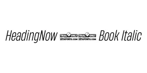 HeadingNow 43 Book Italic Font