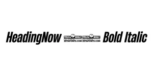 HeadingNow 44 Bold Italic Font