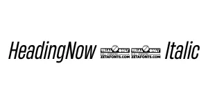 HeadingNow 44 Italic Font