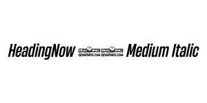 HeadingNow 45 Medium Italic Font