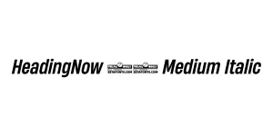 HeadingNow 55 Medium Italic Font
