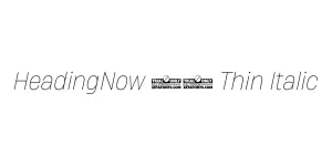 HeadingNow 61 Thin Italic Font