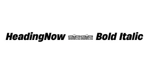 HeadingNow 64 Bold Italic Font