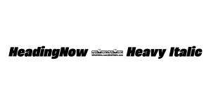 HeadingNow 68 Heavy Italic Font